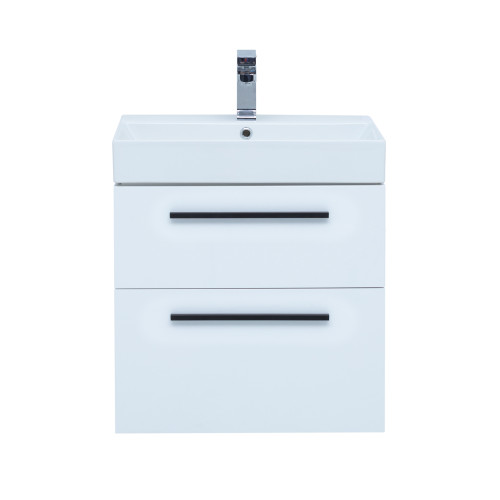 Тумба под раковину Aquanet Nova 60 (Slim Synergy) белый (2 ящика)