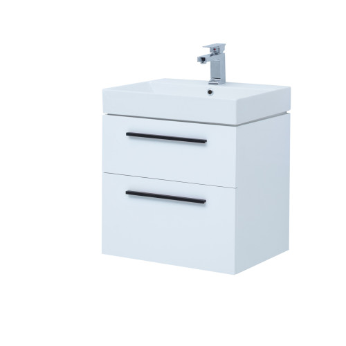 Тумба под раковину Aquanet Nova 60 (Slim Synergy) белый (2 ящика)