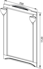 Зеркало Aquanet Луис 70 темный орех