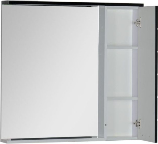 Зеркало-шкаф Aquanet Доминика 90 L LED черный