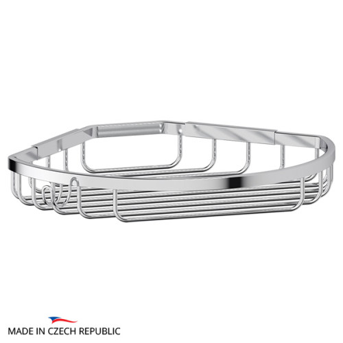 Полочка-решетка с крючком угловая 26 cm (хром) (FBS) RYN 025