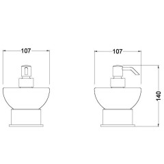 Дозатор для жидкого мыла Schein Allom 222D-T