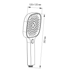 Ручной душ ESKO 3-режимный (SPL1203)