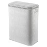 Корзина для белья Geralis KWH-B CROCO белая, кант хром, стандартная