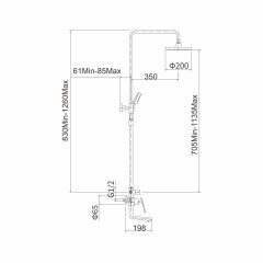 Душевая система FASHUN A2481-7, черный