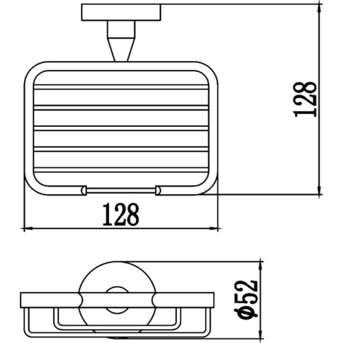 Мыльница решетка настенная Savol S-008732 хром