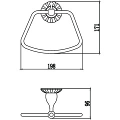 Держатель для полотенец кольцевой Savol S-08960C бронза