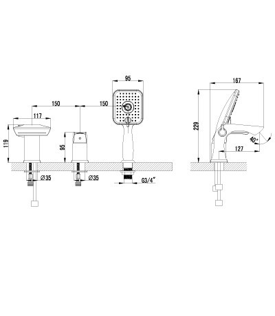 Смеситель Lemark Unit LM4545C