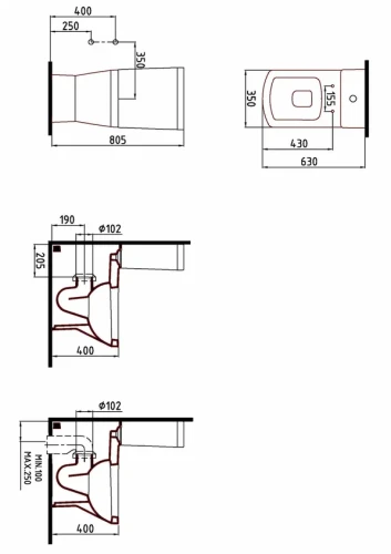 Унитаз напольный Bien NEPTUN с сиденьем микролифт (унитаз+бачок+сливной механизм+сиденье) NPKD06301VP0W5SZ0 +NPRS05001VDAW5000 +YRSIT0310102 +SVEU11W5W5HB0