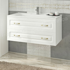 Тумба с раковиной Francesca Империя П 90 белый (2 ящ. ум. Элен 90)