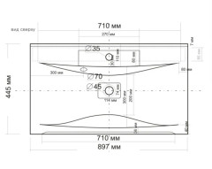 Тумба с раковиной Francesca Империя П 90 белый (2 ящ. ум. Элен 90)
