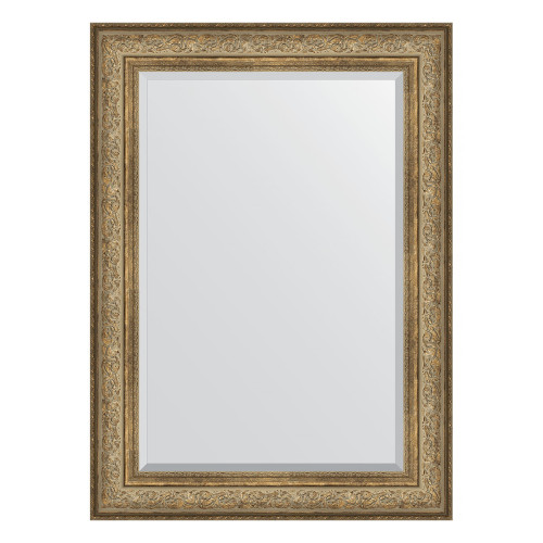 Зеркало настенное с фацетом EVOFORM в багетной раме виньетка античная бронза, 80х110 см, BY 3477