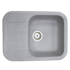 Кухонная мойка Formastone Fosto  КМ 61-47, прямоугольная с крылом, искристый серый