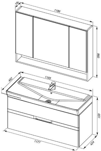 Мебель для ванной Aquanet Виго 120 белый