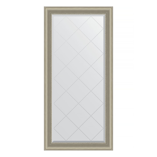 Зеркало настенное с гравировкой EVOFORM в багетной раме хамелеон, 76х159 см, BY 4278