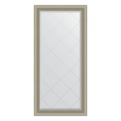 Зеркало настенное с гравировкой EVOFORM в багетной раме хамелеон, 76х159 см, BY 4278