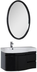 Мебель для ванной Aquanet Сопрано 95 L черный (2 дверцы 2 ящика)