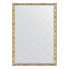 Зеркало настенное с гравировкой EVOFORM в багетной раме прованс с плетением, 128х183 см, BY 4478
