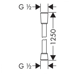 Душевой шланг Hansgrohe Comfortflex 1.25 m, хром (28167000)