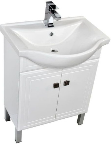 Тумба с раковиной Aquanet Стайл 65 белый (2 дверцы)