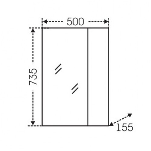 Зеркальный шкаф СанТа Прима 50