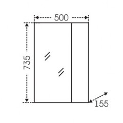 Зеркальный шкаф СанТа Прима 50