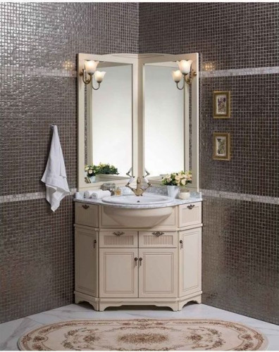 Зеркало Aquanet Луис 70 угловое бежевый