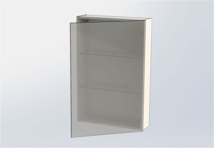 Зеркало-шкаф Aquanet Рондо 60 белый (камерино)