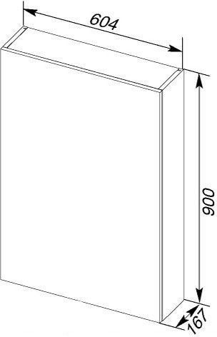 Зеркало-шкаф Aquanet Рондо 60 белый (камерино)