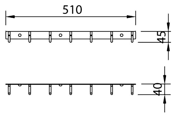 Вешалка для полотенец Clever Urban2 99484 7 крючков