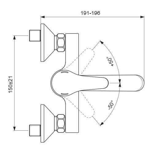 Смеситель для раковины Vidima NEXT (Vidima) Керамический картридж Хром (BA368AA)