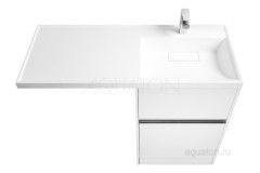 Тумба для раковины AQUATON Лондри 600 под стиральную машинку, белая (1A235901LH010)