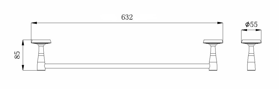 Полотенцедержатель 60 см. RUSH Balearic (BA39531)