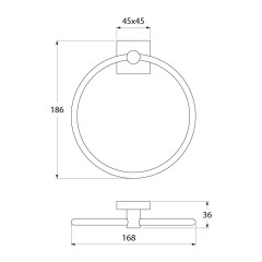 Кольцо для полотенец Iddis Edifice EDISBO0i51