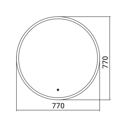 Зеркало Monaco-GOLD d770 бесконтактный сенсор, золотая рамка (LED-00002766)