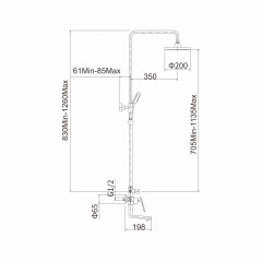 Душевая система FASHUN A2481-8, хром/белый