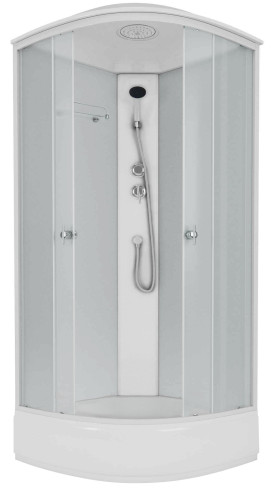 Душевая кабина Niagara NG-5304-14 (900х900х2150) средний поддон(26см), стекло МАТОВОЕ белые  профиля