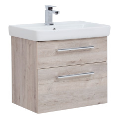 Тумба Q MAX, 60 см, подвесная, 2 ящика, дуб кантри