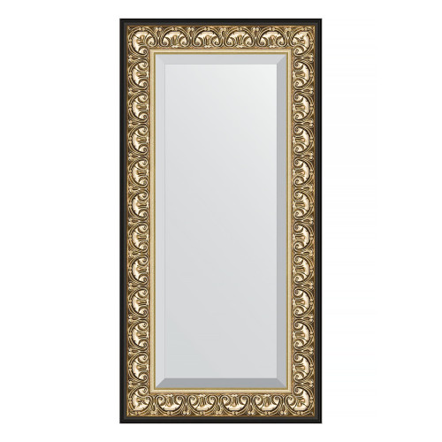 Зеркало настенное с фацетом EVOFORM в багетной раме барокко золото, 60х120 см, BY 1251