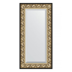 Зеркало настенное с фацетом EVOFORM в багетной раме барокко золото, 60х120 см, BY 1251