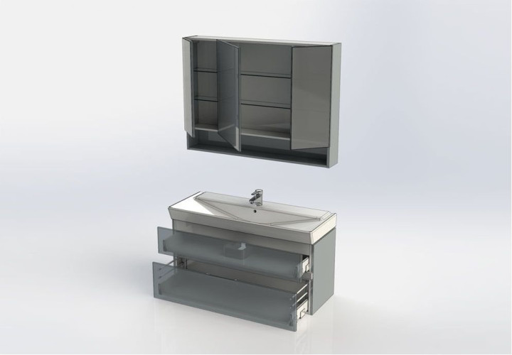 Мебель для ванной Aquanet Виго 120 сине-серый