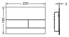 Кнопка смыва Tece Square II 9240833 для унитаза