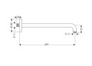 Держатель верхнего душа Hansgrohe 389 мм, ½’, хром (27413000)