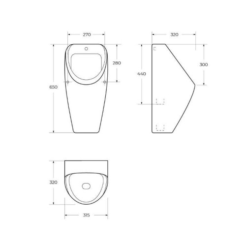 Перегородка для писсуара CEZARES CZR-5872-SEP