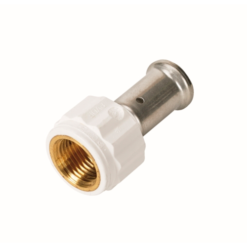 Муфта ВР, ПВДФ пресс (белая), 20x1/2", HENCO