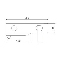Смеситель для ванны Rose R2702H, черный