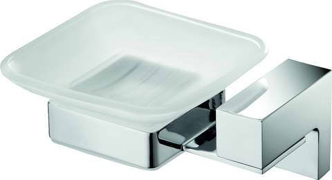 Sanibano Elegance, настенная стеклянная мыльница, цвет хром