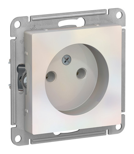 Розетка без заземления, 16А, механизм, ЖЕМЧУГ Schneider Electric ATLASDESIGN ATN000441