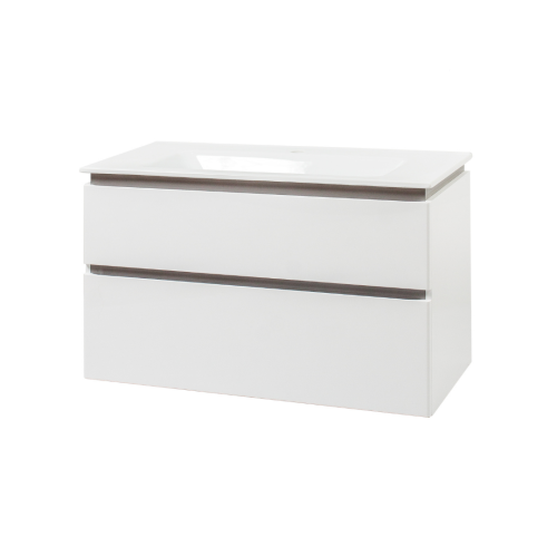 Комплект в ванную Ceruttispa тумба Романья grey 100 подвесная с умывальником "Амалфи"