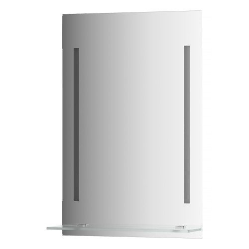 Зеркало настенное c полочкой и 2-мя встроенными LED-светильниками Ledline-S EVOFORM 50x75 см, BY 2160